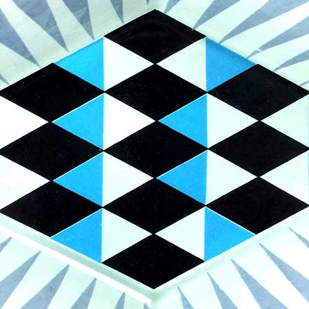 Lars Thorén Rörstrand Polaris Decor element from Polaris’ geometric pattern