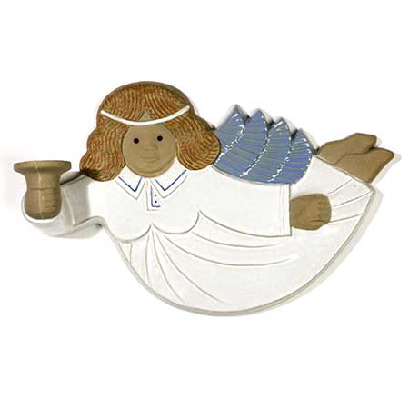 Margareta Hennix Gustavsberg Angel candleholder wall plaque, width 42 cm