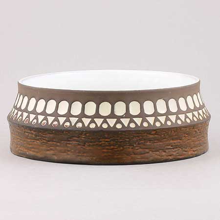 Mari Simmulson Upsala Ekeby India Bowl. Model 7008M. Diameter 20 cm