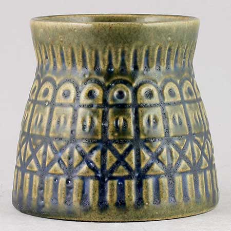 Mari Simmulson Upsala Ekeby Iris Vase. Model 7002M. Height 10 cm