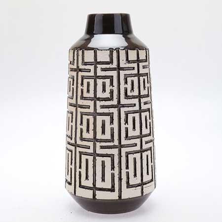 Mari Simmulson Upsala Ekeby Labyrint Vase. Model 5017M. Height 37 cm