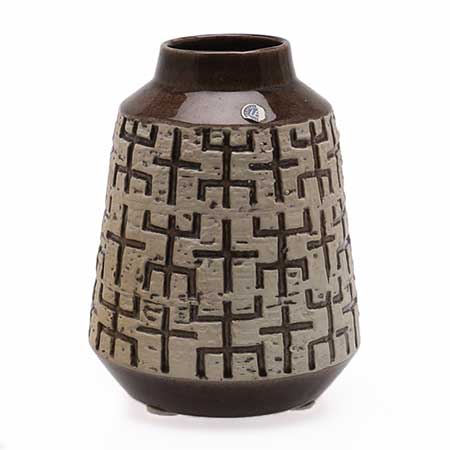Mari Simmulson Upsala Ekeby Labyrint Vase. Model 5019M. Height 18,5 cm