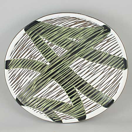 Mari Simmulson Upsala Ekeby Maj Bowl. Model 4090. Length 30 cm