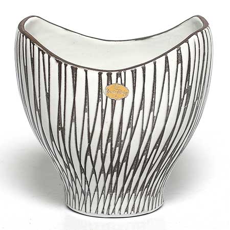 Mari Simmulson Upsala Ekeby Mars Vase. Model 4031. Height 15 cm