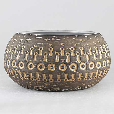 Mari Simmulson Upsala Ekeby Mexiko Bowl. Model 43130-16. Diameter 18 cm