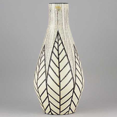 Mari Simmulson Upsala Ekeby Rhodos Vase. Model 4338. Height 27,5 cm