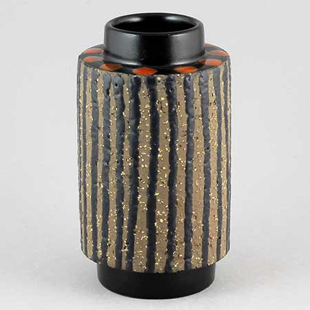 Mari Simmulson Upsala Ekeby Ringo Vase. Model 5058M. Height 14 cm