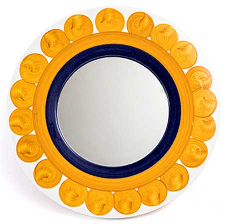 Marianne Westman Rörstrand Piggelin Mirror (model 15), diameter 30,5 cm