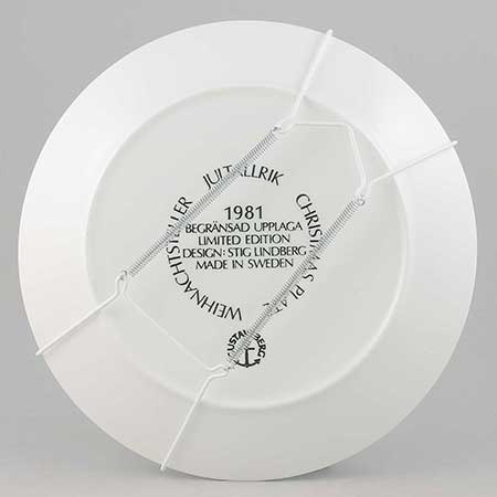 Stig Lindberg Gustavsberg wall plaque Christmas Plates