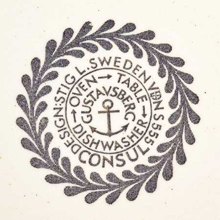 Stig Lindberg Gustavsberg The lower side of a Consul object
