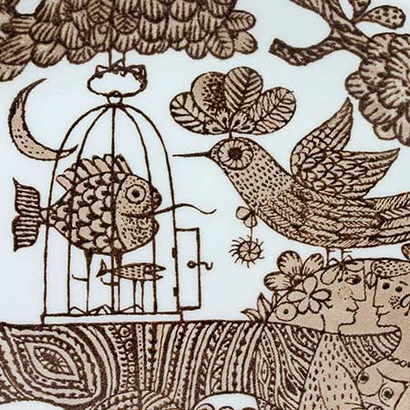 Stig Lindberg Gustavsberg Decor element from an Eros plate