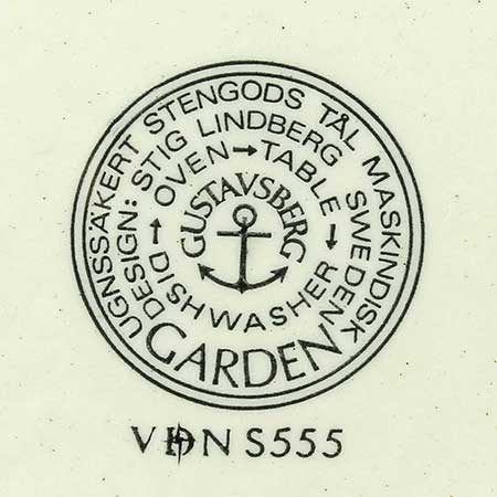 Stig Lindberg Gustavsberg The lower side of a Garden object