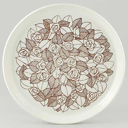 Stig Lindberg Gustavsberg Rosenfält Plate, diameter 18, 21 or 25 cm