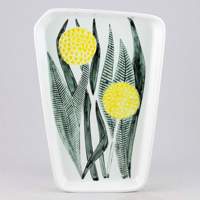 Sylvia Leuchovius wall plaque Flowers (Pacific, 1950s) Height 24 cm / 9.4 in