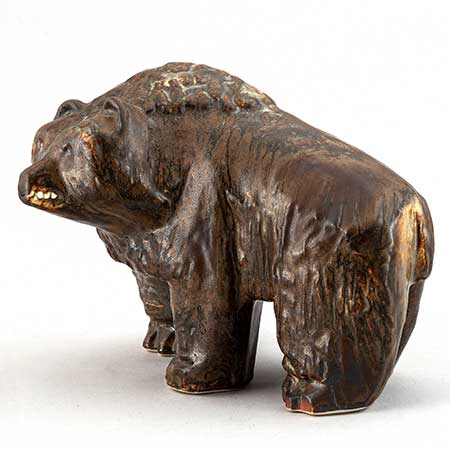 Taisto Kaasinen Arabia Upsala-Ekeby Figurine Bear, length 25 cm
