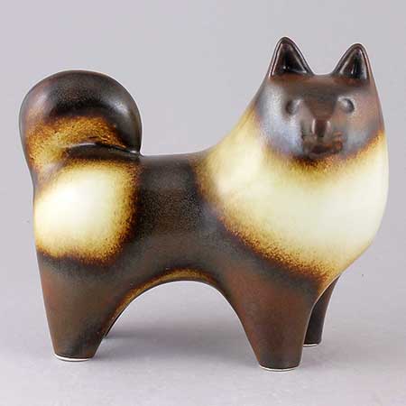Taisto Kaasinen Arabia Upsala-Ekeby Figurine Dog, length 17 cm