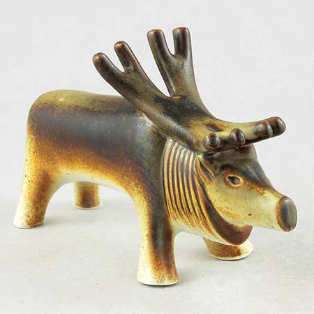 Taisto Kaasinen Arabia Upsala-Ekeby Figurine Reindeer, length 16 cm