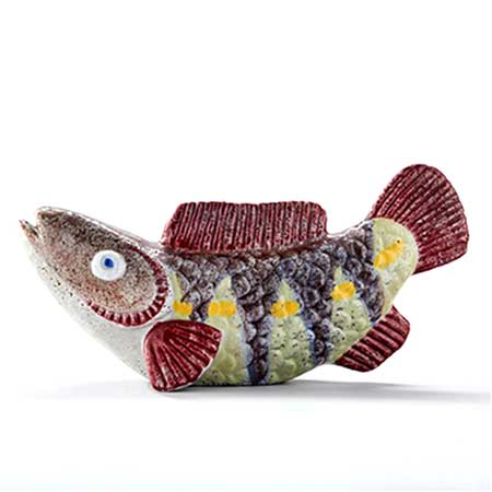 Taisto Kaasinen Arabia Upsala-Ekeby Figurine Fisk (Fish), 1958. model 6031, length 38 cm