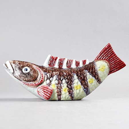 Taisto Kaasinen Arabia Upsala-Ekeby Figurine Fisk (Fish), 1958. model 6032, length 50 cm