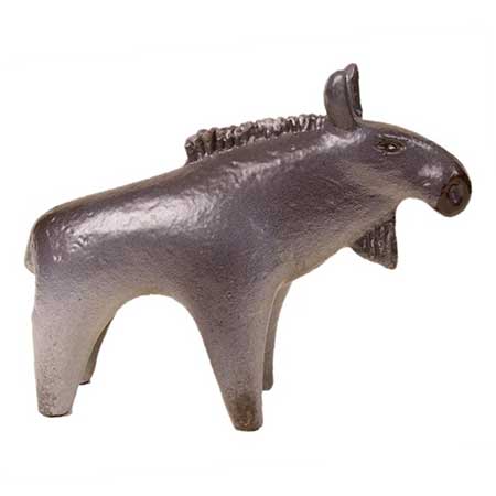 Taisto Kaasinen Arabia Upsala-Ekeby Figurine Älgko (Moose Cow), 1960, model 6058, length 26 cm