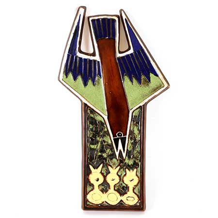 Taisto Kaasinen Arabia Wall Plaque Bird nest, height 49 cm