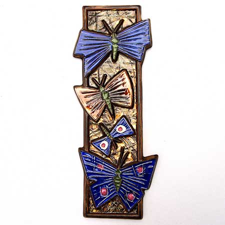 Taisto Kaasinen Arabia Wall Plaque Butterflies, height 55 cm