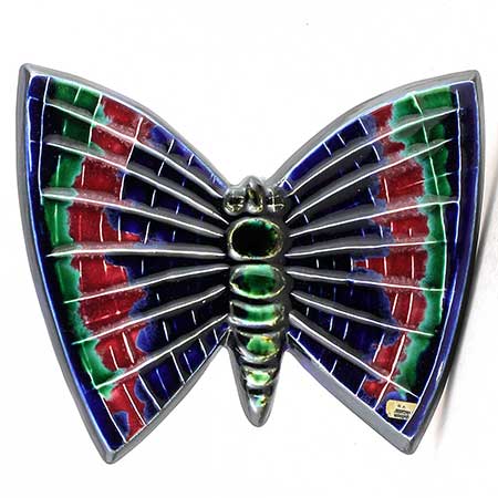 Taisto Kaasinen Arabia Wall Plaque Butterfly, width 19 cm