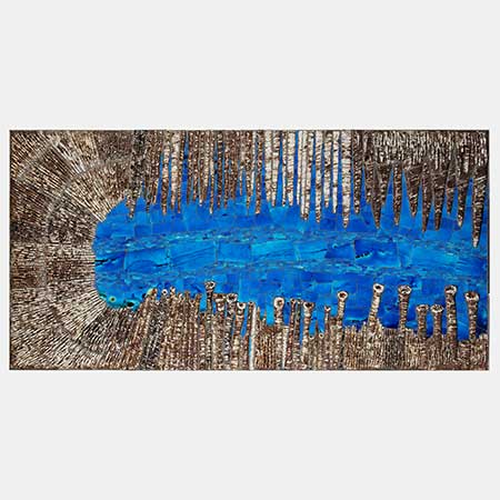 Taisto Kaasinen Arabia Wall Plaque Cave, width 200 cm