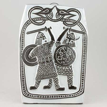 Taisto Kaasinen Upsala-Ekeby Wall Plaque Vikingar (Vikings), 1960, model 6075, height 29 cm
