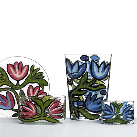 Ulrica Hydman-Vallien Blossom A page from a Kosta Boda product catalog