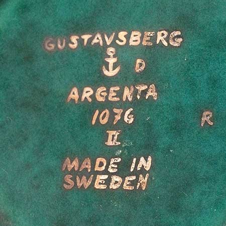 Wilhelm Kåge Gustavsberg Hand-signed Argenta object with year symbol R (1947)