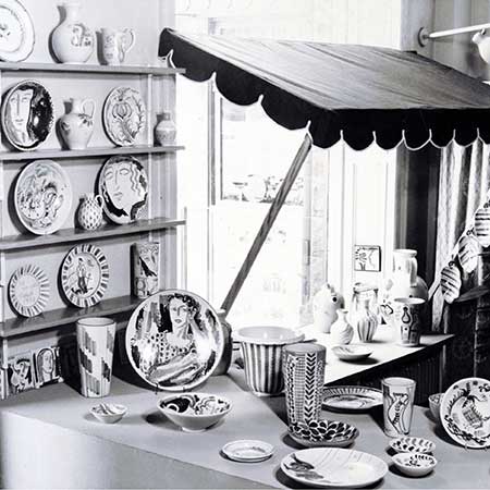 Wilhelm Kåge Gustavsberg The first exhibition "Faiences during the Spring" in 1942 in Stockholm