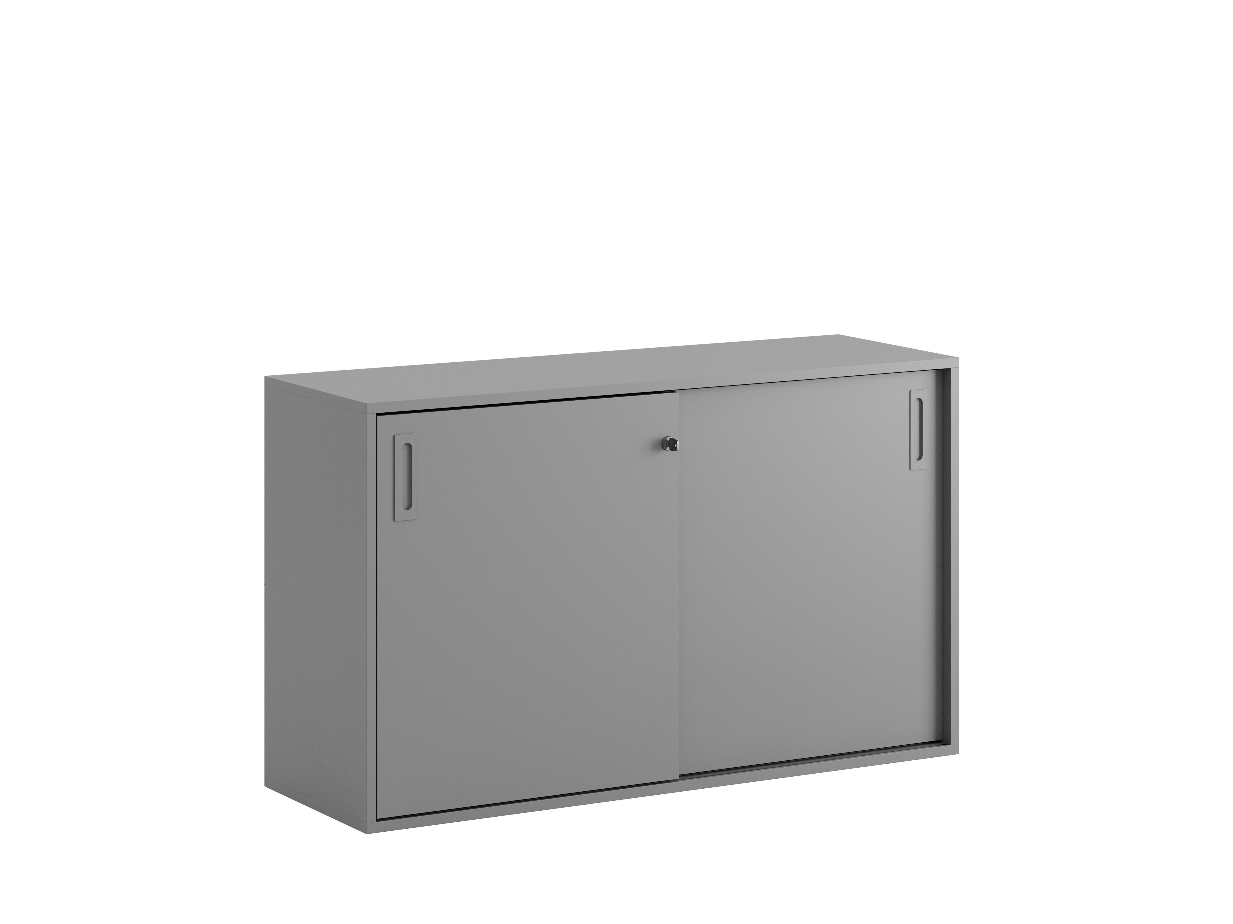 Småland Skjutdörrskåp grå – Bredd 120 cm x Höjd 72 cm, Vit, grå eller ek. Från: