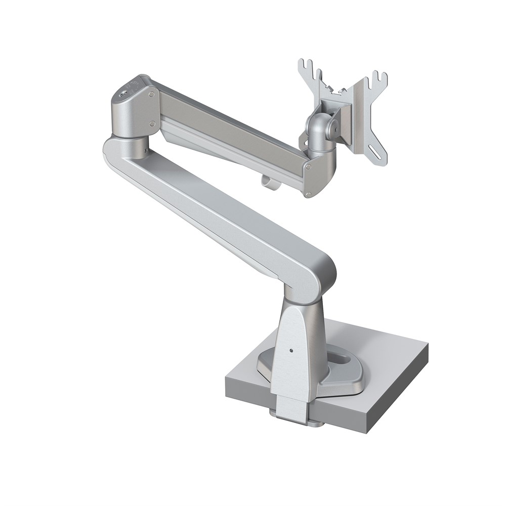 Elevate Monitor Arm 53 – Gasfjädrad monitorarm 8–14 kg | Vit, svart eller silver