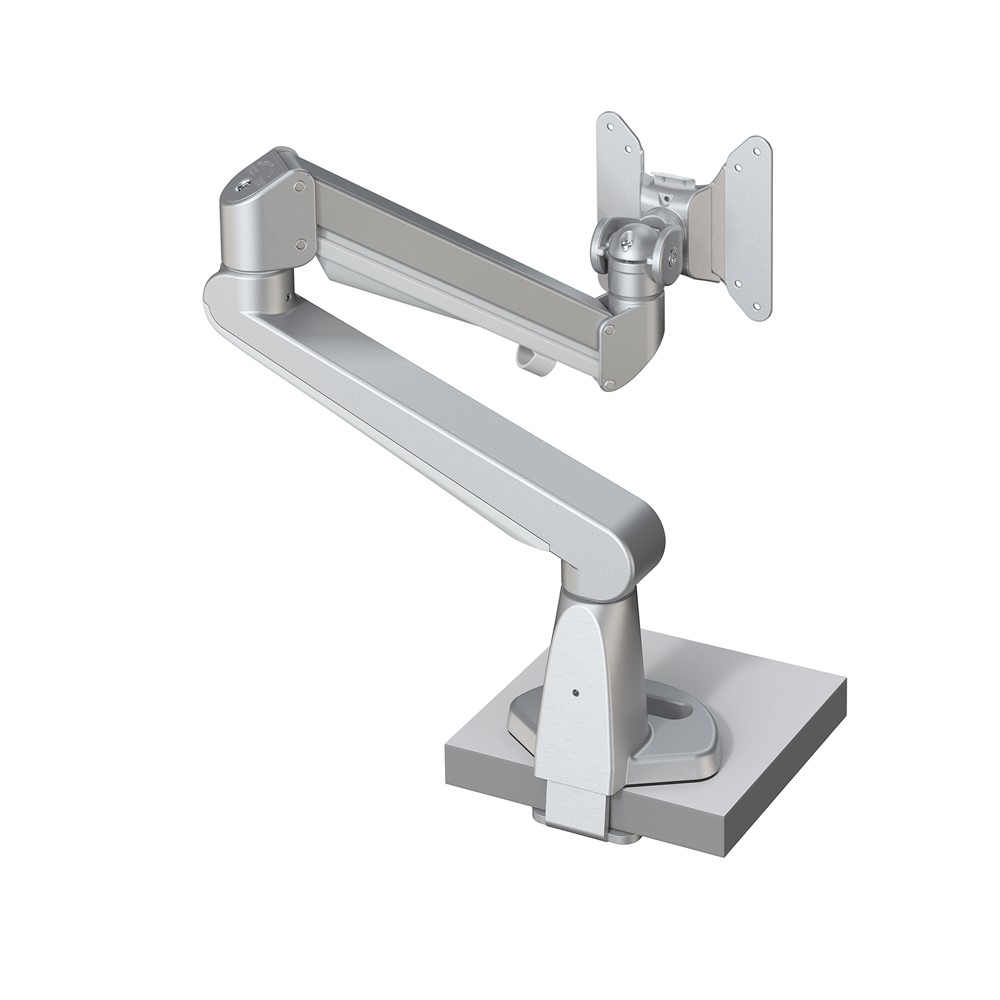 Elevate Monitor Arm 50 – Gasfjädrad monitorarm 3–8 kg | Svart, vit eller silver