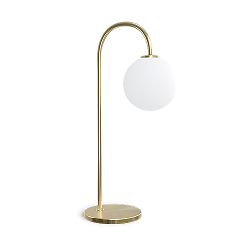 Ballon bordslampa, svart eller mässing, G9 dimbar