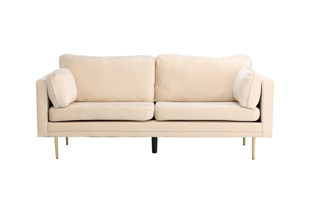 Boom 3-sits soffor – mässingben – Blå, grön, beige