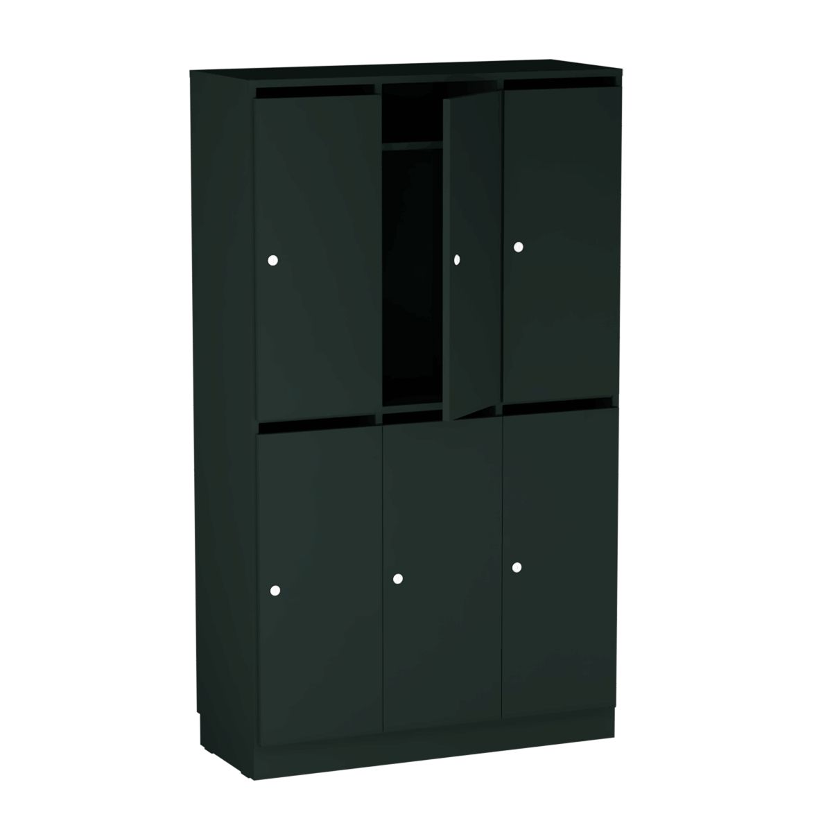 Personalskåp – 6 fack med postfack 1000x420x1725 mm