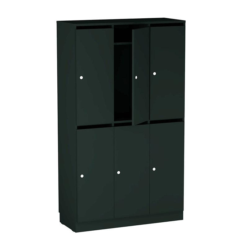 Personalskåp – 6 fack med postfack 1000x420x1725 mm