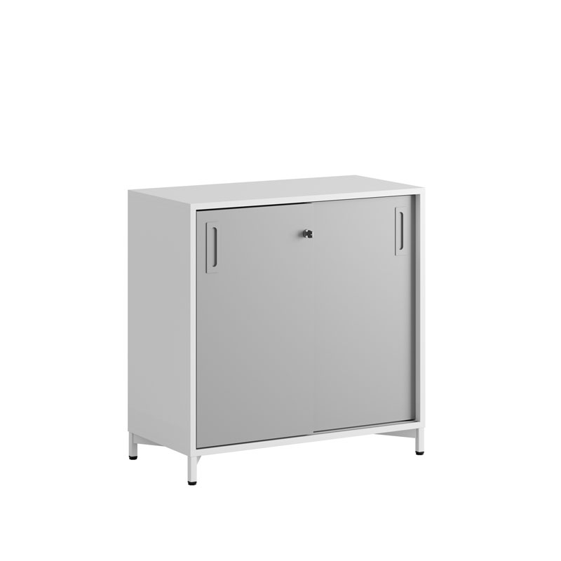 Småland Skjutdörrsskåp med metallfötter – 80 cm x 73,5 cm