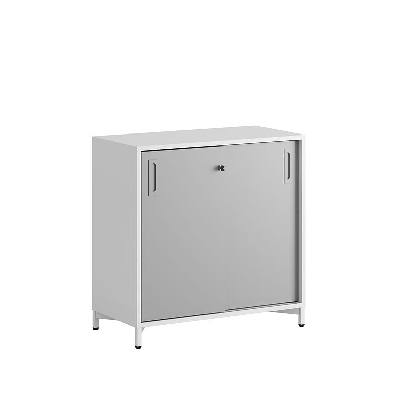 Småland Skjutdörrsskåp med metallfötter – 80 cm x 73,5 cm