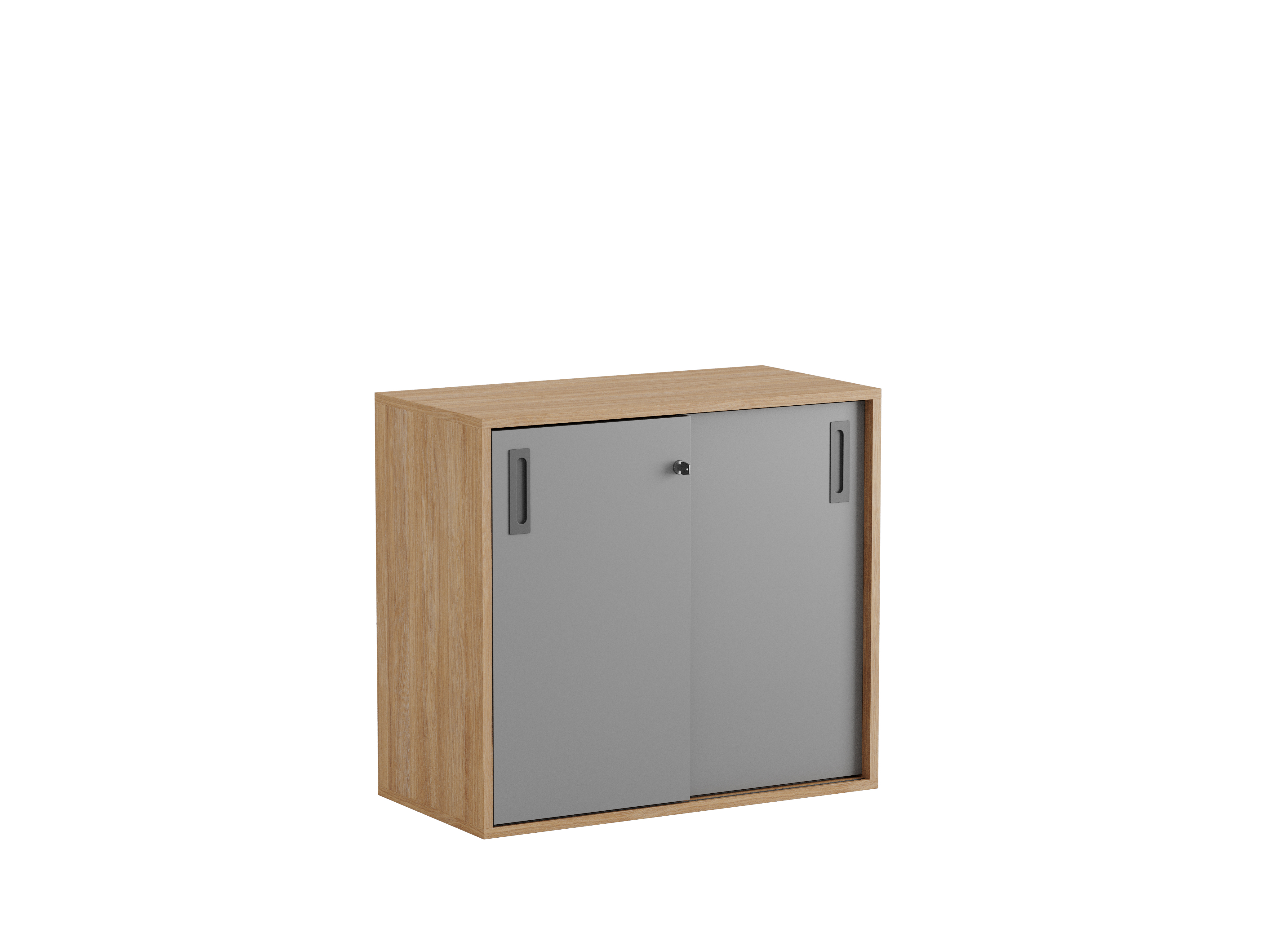 Småland Skjutdörrskåp ek – Bredd 80 cm x Höjd 72 cm. Dörrar Vit, grå eller ek.