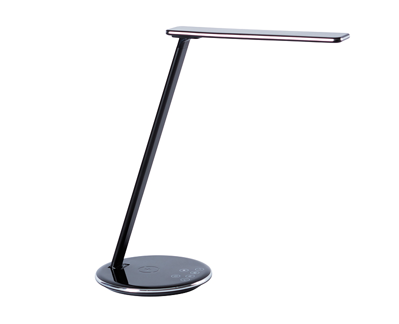 QLITE Bordslampa med trådlös QI-laddning – LED arbetsbelysning – Svart eller vit