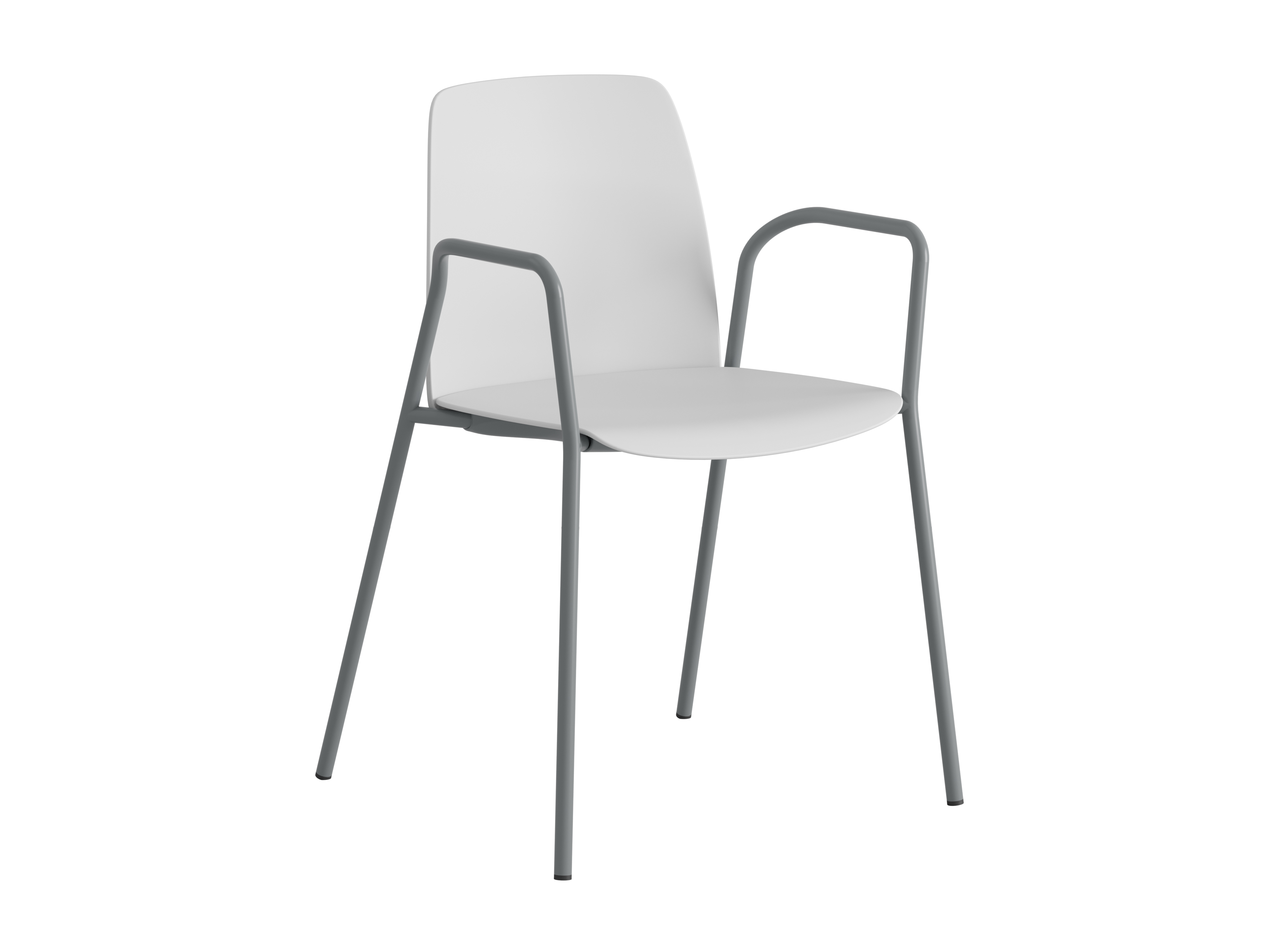 Choice – Plaststol med armstöd och silver stativ