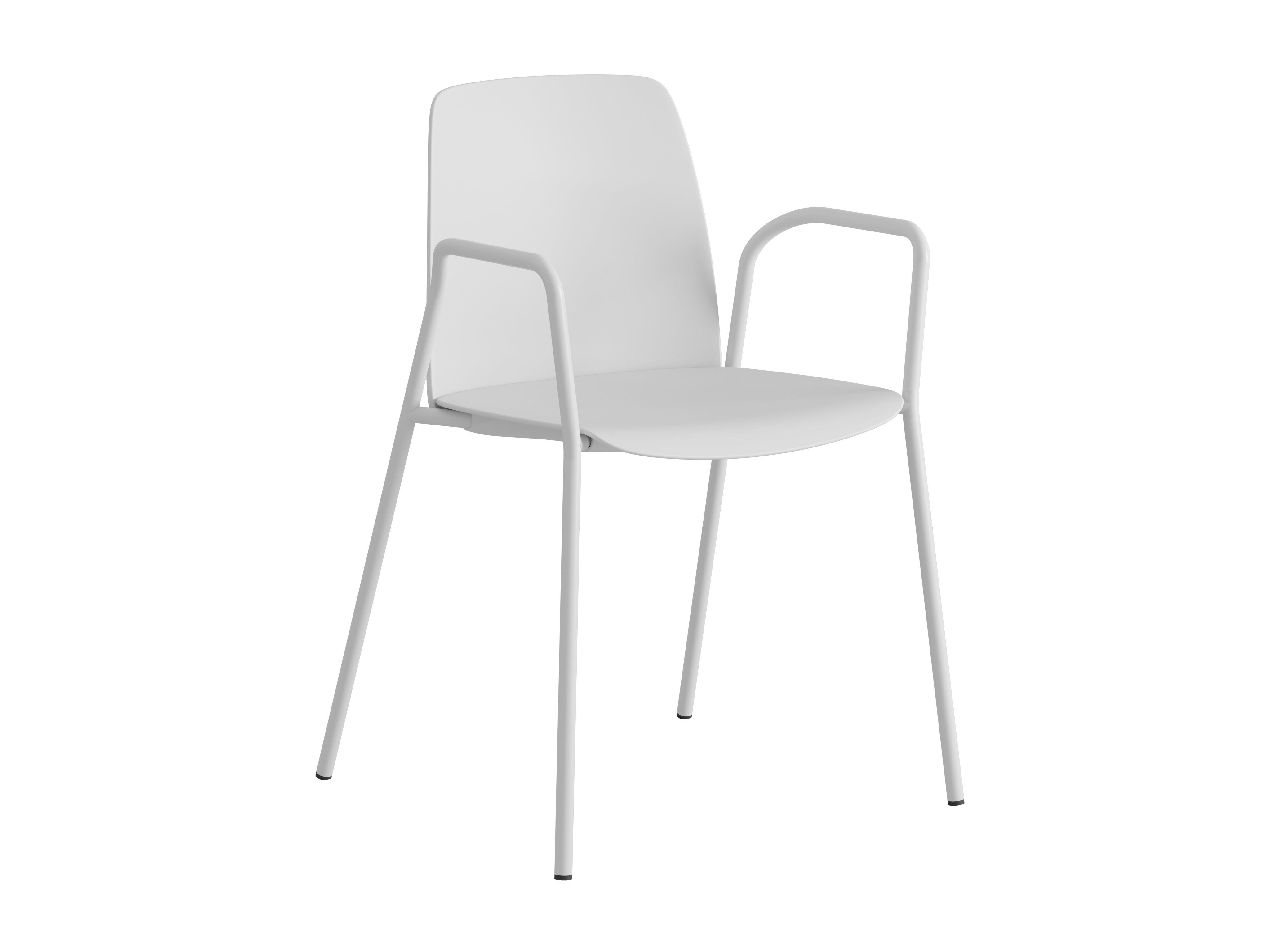 Choice – Plaststol med armstöd och vitt stativ
