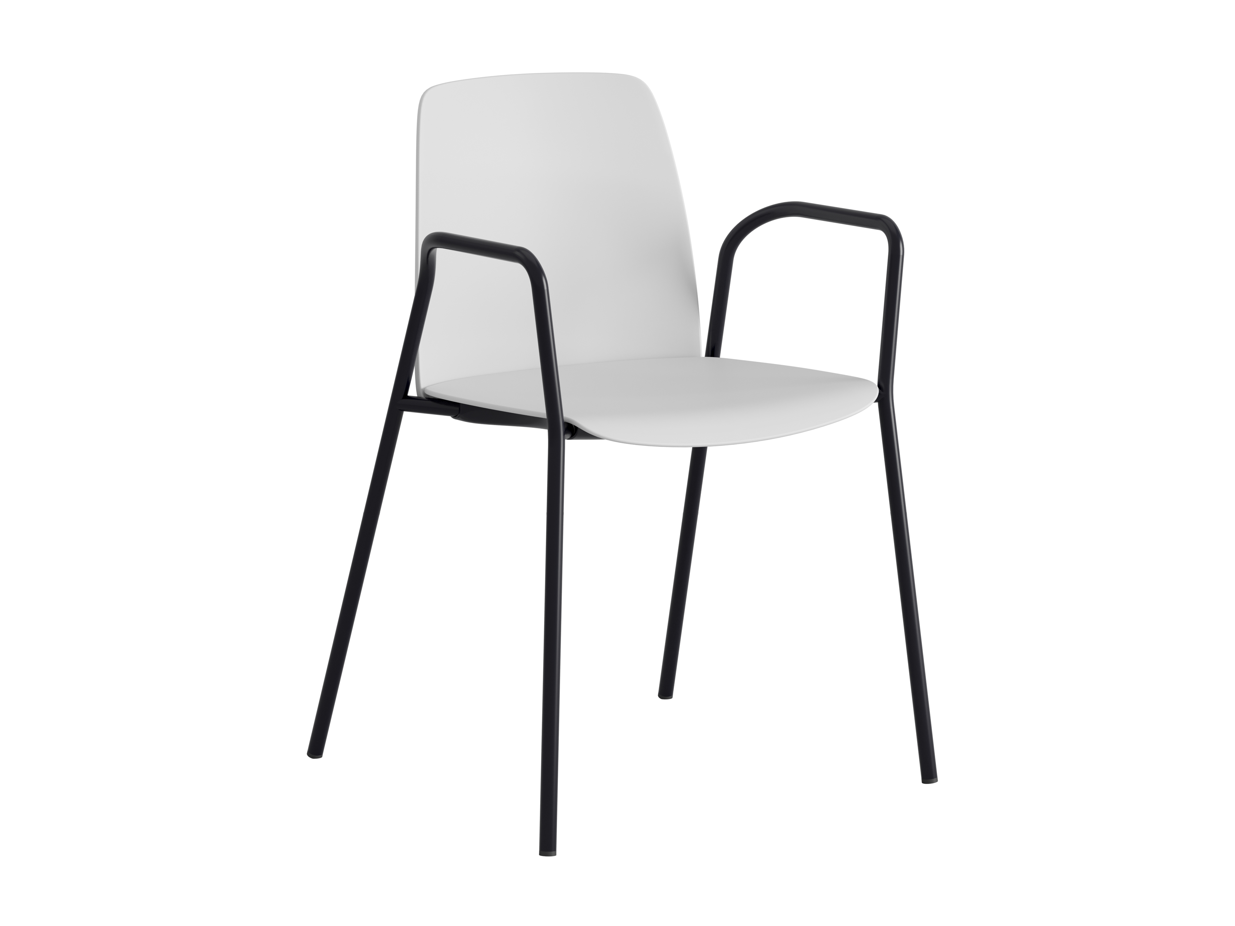 Choice – Plaststol med armstöd och svart stativ