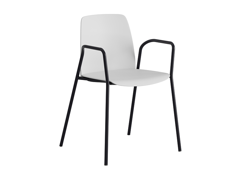 Choice – Plaststol med armstöd och svart stativ