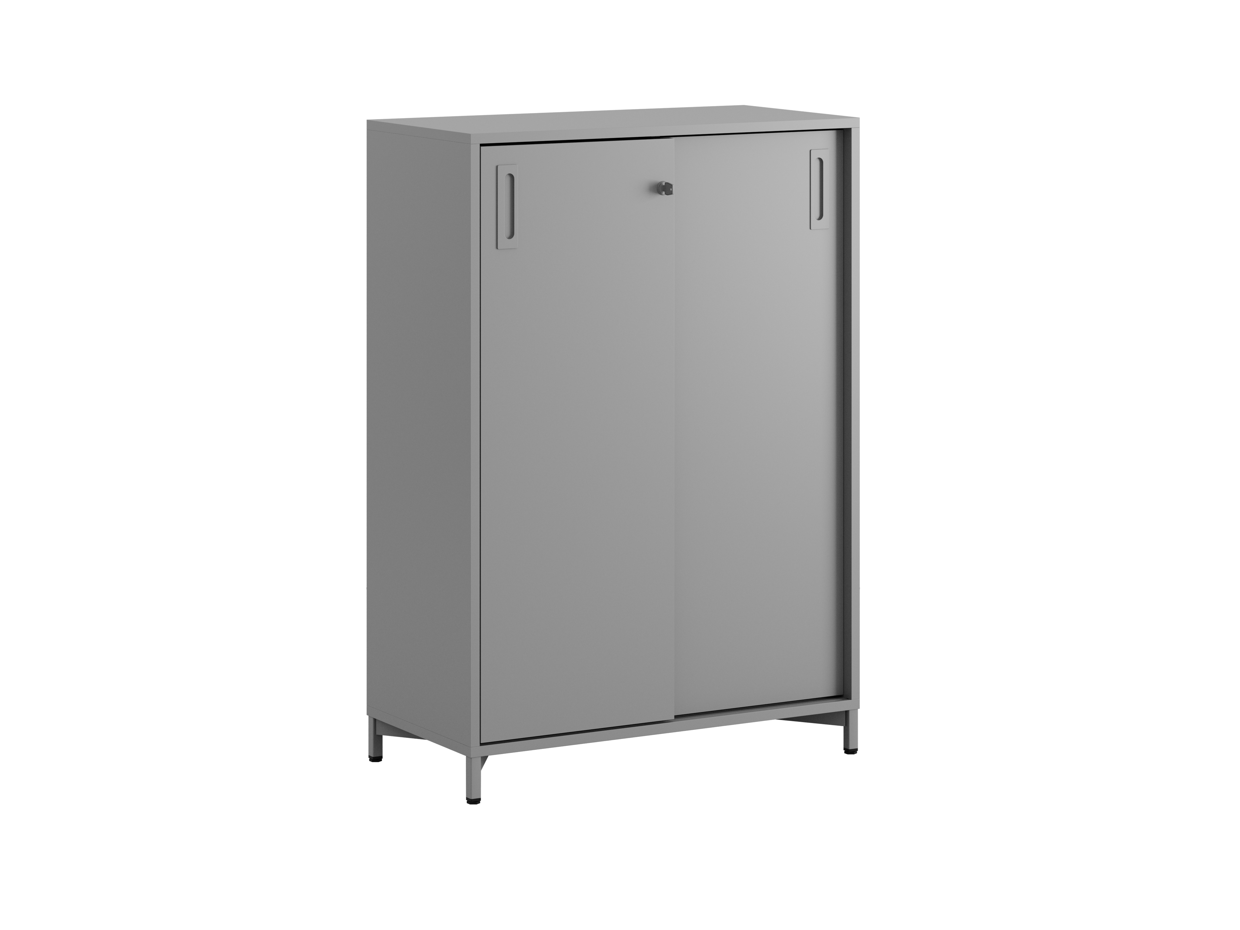 Småland Skjutdörrskåp grå med metallfötter – Bredd 80 cm x Höjd 115,5 cm, Vit, grå eller ek. Från: