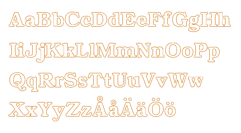 typsnit brodyr 28. Brussels demi outline
