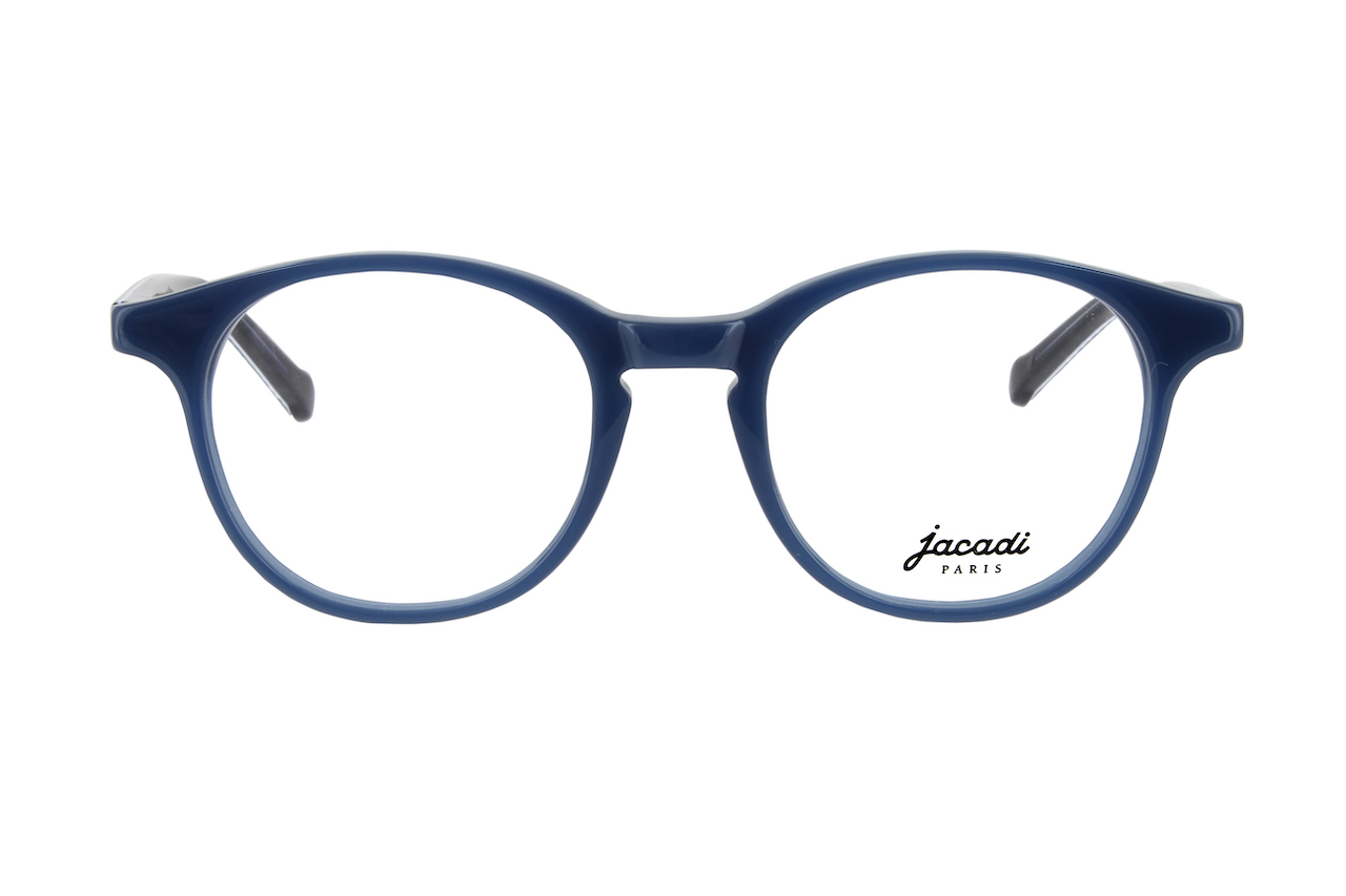 Jacadi barnglasögon premium, runda glasögon i blått med rutig skalm RALPH